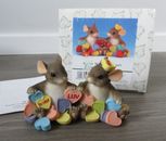 CHARMING TAILS BY FITZ FLOYD YOU'RE MY SWEETHEART MOUSE MICE VALENTINES ORNAMENT