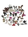 LEGO 100pcs Bundle Collection Animal Dog Cat Mouse Horse Chicken Penguin