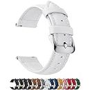 Fullmosa Watch Straps 22mm, Axus Series Leather Strap Replacement Watch Strap Compatible with Samsung Galaxy Watch/Huawei Watch/Garmin/Fossil, White 22mm