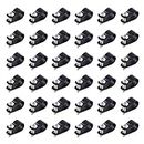 Swpeet 60 Pack Black 3/8 Inch Nylon Plastic R-Type Cable Clips Clamp Kit, Nylon Screw Mounting Cord Fastener Clips with 60 Pack Screws for Wire Management (3/8 Inch, Black)