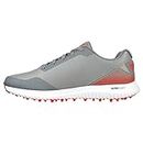 Skechers Men's Max 2 Arch Fit Waterproof Spikeless Golf Shoe Sneaker, Gray/Red