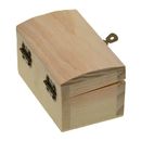 Joyería de madera sin terminar en forma cuadrada en blanco caja de regalo para niños suministros artesanales hágalo usted mismo