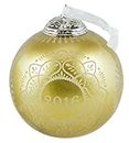Hallmark Keepsake 2016 Christmas Commemorative Gold Glass Ball Ornament