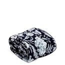 Vera Bradley womens Fleece Plush Shimmer Throw Blanket D cor, Frosted Lace Navy, One Size