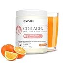 GNC Marine Collagen | India's Only 10 Gm Clinically Proven Collagen | 200 gm | For Radiant & Youthful Skin | Reduces Fine Lines & Wrinkles | Added Hyaluronic Acid, Biotin & Vitamin C| For Healthy Skin, Hair & Nails | Formulated In USA | Orange Flavour