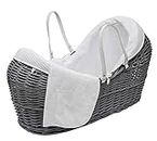 ELEGANT BABY Kinder Valley White 100% Cotton Waffle Noah Pod Bedding Set Dressings Only with Padded Surround (Basket & Fittings not Included)