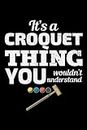 It's a Croquet thing, You Wouldn't Understand: Croquet Players Funny Blank Lined Journal Notebook Diary