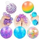 5PACK Stress Balls ,Squishy Balls Fidget for Adults Stress Relief, Netos Squishies Ball Sticky Balls, Squeeze Balls Durable Colorful Balls
