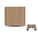 GADGETS WRAP Premium Material Controller & Console Skin Vinyl Decal Sticker Compatible with PS4 Slim - Wooden Teak