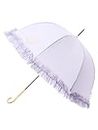 Maison de Fleur 8A32FMJ0200 Lavender Women's Heat Cut Ruffle Long Umbrella, Lavender, F