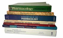 Lot Of 8 Pharmacology Texts Clinical And Medical Pharmacology & More Vintage