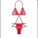 Victoria's Secret Intimates & Sleepwear | New Vs Strappy Lace Teddy Lingerie Red | Color: Red | Size: S