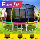 Everfit 8/10/12FT Trampoline Round Trampolines Basketball set Safety Net Pad Mat