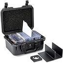 Kiorafoto Boîte de Cartes Gradées, IP67 Boîtier de Carte de Transaction Étanche, Compatible avec 100 + 3 "x 4" 35pt Toploader ou 15 + 180pt One Touch Boîtier de Carte Magnétique avec des Étiquettes