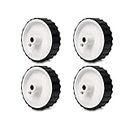 SP Electron Pack of 4 Pcs white Gear Motor Robotic Wheel 70 X 20mm for Electronic & Science Project