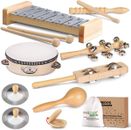 Instrumentos musicales para niños pequeños, conjunto musical ecológico para niños preescolares Educati