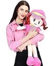 Fun4you Soft Doll - Soft Toys for Girls, Soft Dolls for Girls, Soft Toy Doll, Stuffed Toys for Girls, Stuffed Doll for Girls, Plush Doll Big Size (Assorted, Winky Doll 60 CM)