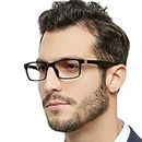 OCCI CHIARI Designer Reading Glasses Men's Black Readers 1.0 1.25 1.5 1.75 2.0 2.25 2.5 2.75 3.0 3.5 4.0 Flexible Metal Hinges (1.50)