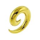 12MM Hollow Gold PVD 316L Surgical Steel Spiral Tapers Ear Plug Piercing Jewellery - Sold by Piece