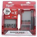 Milwaukee Electric Tools 48-32-4016 Milwaukee 22-Piece Automotive Shockwave Impact Driver Bit Set