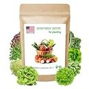 4400+ 8 Lettuce & Salad Greens Seed Variety Pack Heirloom Lettuce Seeds for Planting Home Garden - Red Romaine, Iceberg, Bibb, Oakleaf Green, Buttercrunch, Romaine, Arugula, Kale