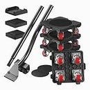 ONEON Furniture Mover with Wheels & Furniture Lifter Set, 360° Rotation Wheels Furniture Dolly, 300 Kg Capacity, for Moving Heavy Furniture, Refrigerator, Sofa, Cabinet (Set)