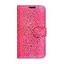 ProGadgetsLtd Microsoft Lumia 550 Phone Case Premium Leather Flip Wallet [Card Slots][Magnetic][Folding Stand] Cover For Lumia 550 (Rose Pink Glitter)