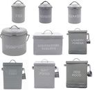 Ideal Home Kitchen Canisters Storage Containers, GREY