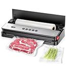 Bonsenkitchen Vacuum Sealer, Food Sealing Machine with Built-in Cutter & Vacuum Roll Bags, Removable, Food Fresh Preservation