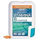 Vitamina B Complex Alto Dosaggio 300 microcompresse di Vitamina B + PABA, Confezione Tascabile. Complesso Vitamina B, B1, B2, B3, B5, B6 con vitamina B12 e Acido Folico. Vitamine B e Biotina. Agocap