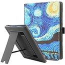 HGWALP Universal Stand Case for 6-6.8 inch eReaders,Premium PU Leather Sleeve Stand Cover with Handstrap Compatible with All 6" 6.8" Paperwhite/Kobo/Tolino/Pocketook/Sony E-Book Reader-Starry Sky