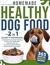 Homemade Healthy Dog Food: The 2 in 1 Guide and Cookbook to Improve Your Furry Friend’s Nutrition and Ensure Him a Long and Happy Life | Discover Easy and Affordable Recipes for Meals and Treats
