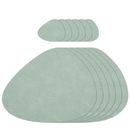 X－MAX FURNITURE Placemats Set Of 6 Coasters & 6 Faux Place Mats Waterproof Coffee Mats Easy Clean Table Mats (Beige) in Green | 17.7 W in | Wayfair