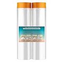 LLPT Tape and Drape Pre-Taped Masking Film 106.3”(Unfolded) x 66 Ft Each 2 Pack General Painters Plastic Drop Cloth for Auto Wall Furniture Painting Spraying from Dust Contamination (MFT2702)