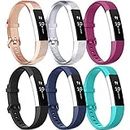 AK Pack 6 for Fitbit Alta Wrist Strap, Replacement strap for Fitbit Alta and Fitbit Alta HR, Adjustable Sport Wristbands for Women Men (B, Small)