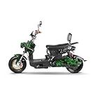 EMMO Monster S Electric Moped for Adults - Ebike Scooter - 84V Rugged Off-Road Ebike Motorcycle - Powerful QS Motor - Off-Road Fat Tire - Camo Green - 84V20Ah