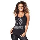 Zumba womens Strappy Tank, Bold Black, X-Small