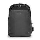 Briggs & Riley Delve Medium Backpack, Black, 17" x 12" x 6", Briggs & Riley Delve Medium Laptop Backpack, Fits Up to 15 Inch Laptop, Black