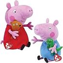 TY Beanie Babies Peppa & George 15cm Combo (Both Supplied)