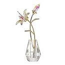 LONGWIN Crystal Artifical Tiger Lily Flowers with Crystal Vase - AB Coated Crystal Collectible Figurines Blooming Lily Flower for Home,Wedding - Gift Idea for Mothers Day, Valentine's Day