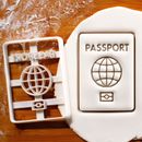 Passport cookie cutter - world travel holiday, vacation, honeymoon, bon voyage