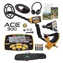 Garrett ACE 300 Metal Detector with Waterproof Search Coil and Carry Bag Plus Free Accessories
