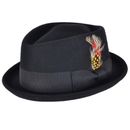Cappello nero di qualità fatto a mano 100% lana diamante corona di maiale torta di maiale 4 taglie