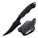 Snake Eye Tactical 9" Full Tang Tactical Knife with Sharpener and ABS Plastic Sheath (1148-BK)