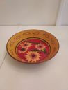 Pier 1 Imports~Sunflower Large Serving Bowl Hand-painted~Terracotta Discontinued