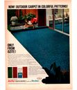 1968 Ozite Fiesta Vector Outdoor Carpet Vintage Print Ad Ephemera Full Pg Color