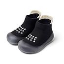 Bearbay Baby Rubber Sole Non-Skid Walking Sock Shoes,Baby Shoes&Sneakers,Gifts for Newborn Infants Toddlers Boys Girls, Af-39 Black, 9-12 months Infant