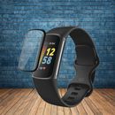 Schwarzes Cover 3D Schutzglas für Fitbit Charge 5 curved Edge Screen Protector