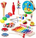 Kids Musical Instruments For Toddlers, Wooden Percussion Instruments for Kids