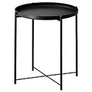 Discount Seller GLADOM - Mesa de bandeja (45 x 53 cm), color negro, resistente y fácil de cuidar. Mesas auxiliares. Mesas y mesas. Muebles respetuosos con el medio ambiente.